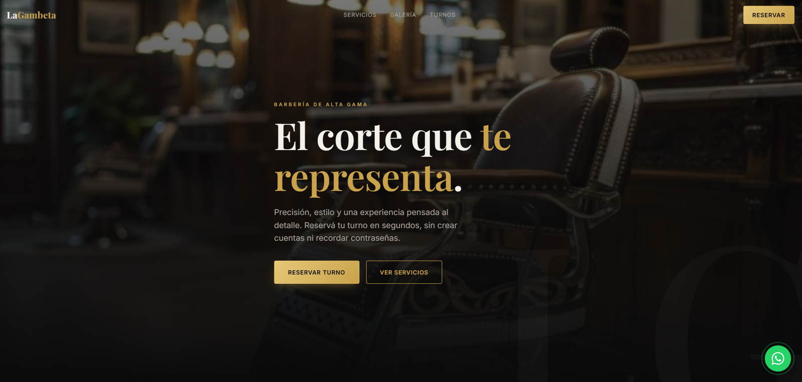 La Gambeta - Sistema de reservas de turnos
